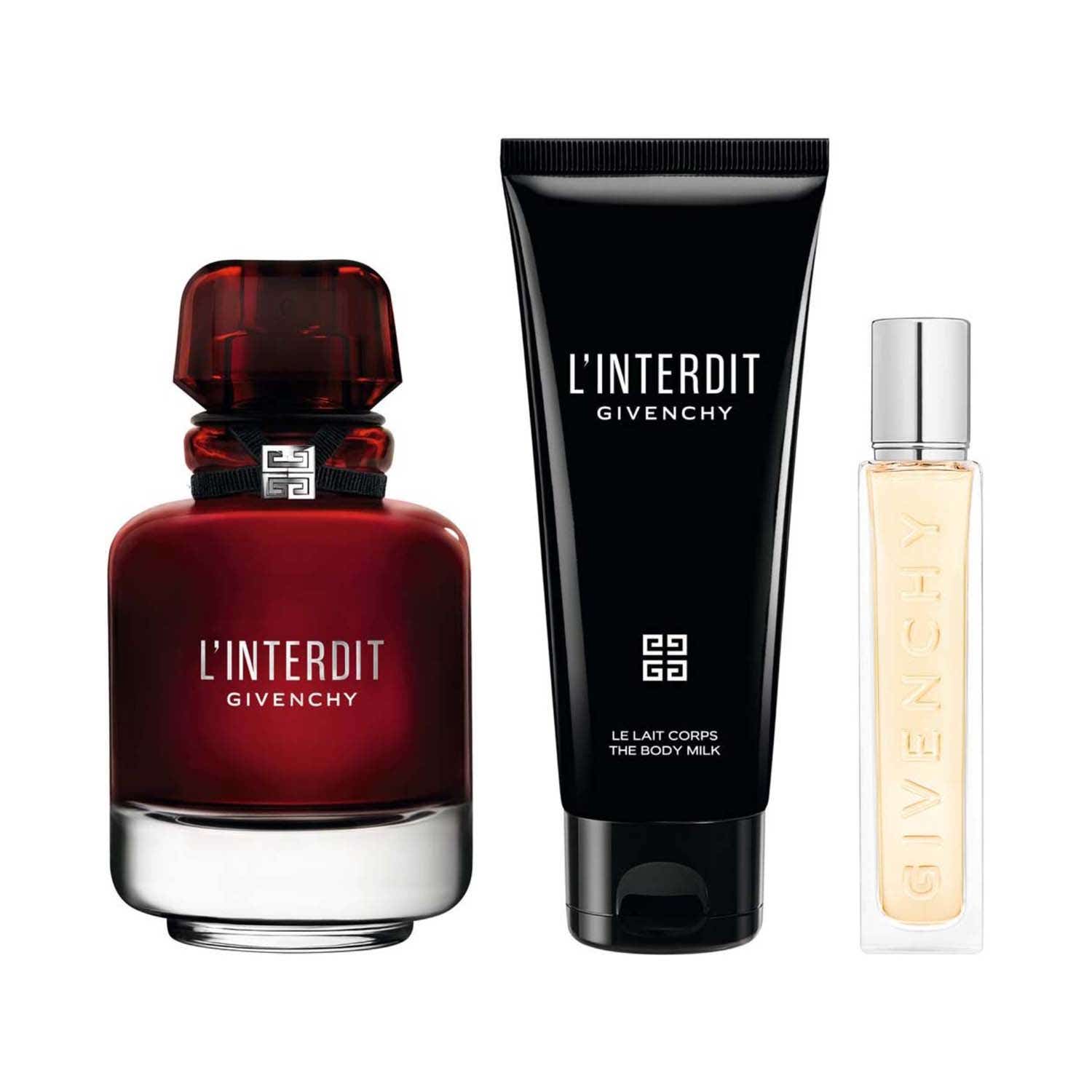 Givenchy L'interdit Gift Set (Eau De Parfum 50ml + Body Lotion 75ml + Travel Spray 12.5ml) - Givenchy