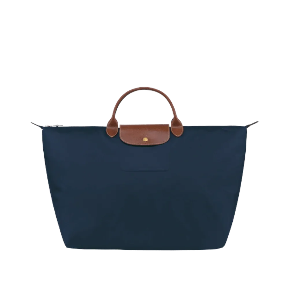 Longchamp Le Pliage Original M Handbag Navy - Recycled canvas