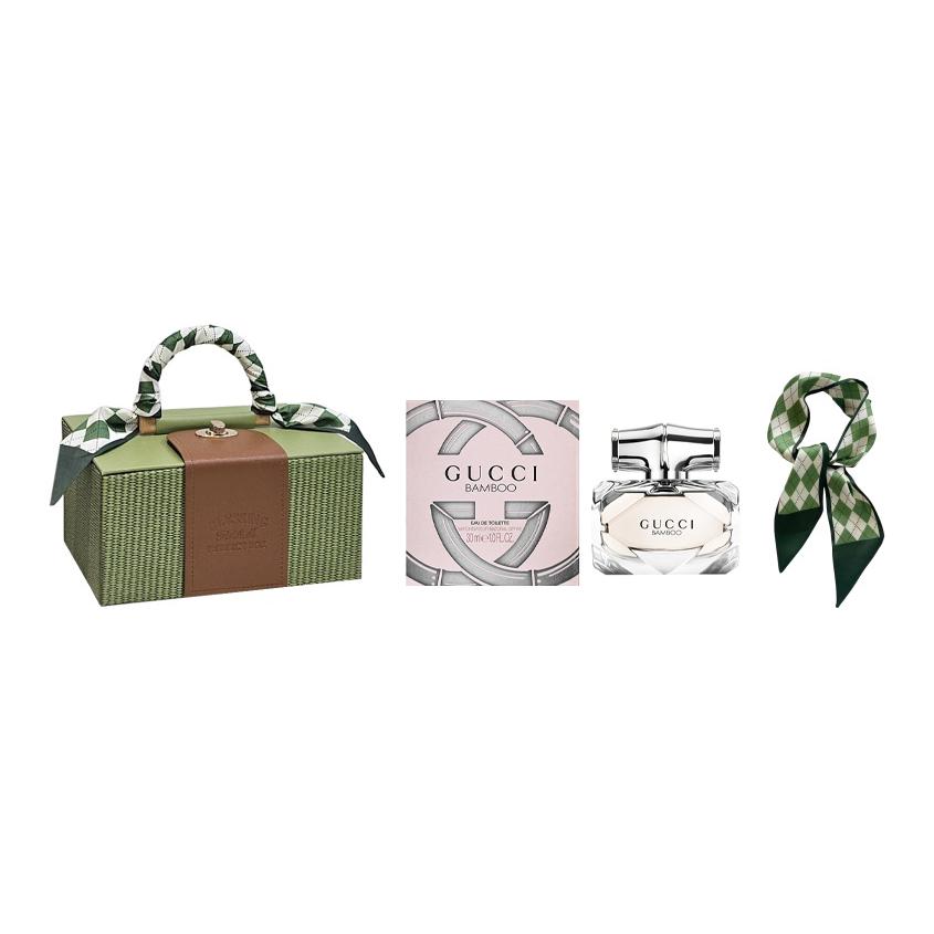 Gucci Bamboo Grace Perfume Sets Eau De Toilette Fresh And Elegant Wooden Vintage Silk Scarf Box 588446981