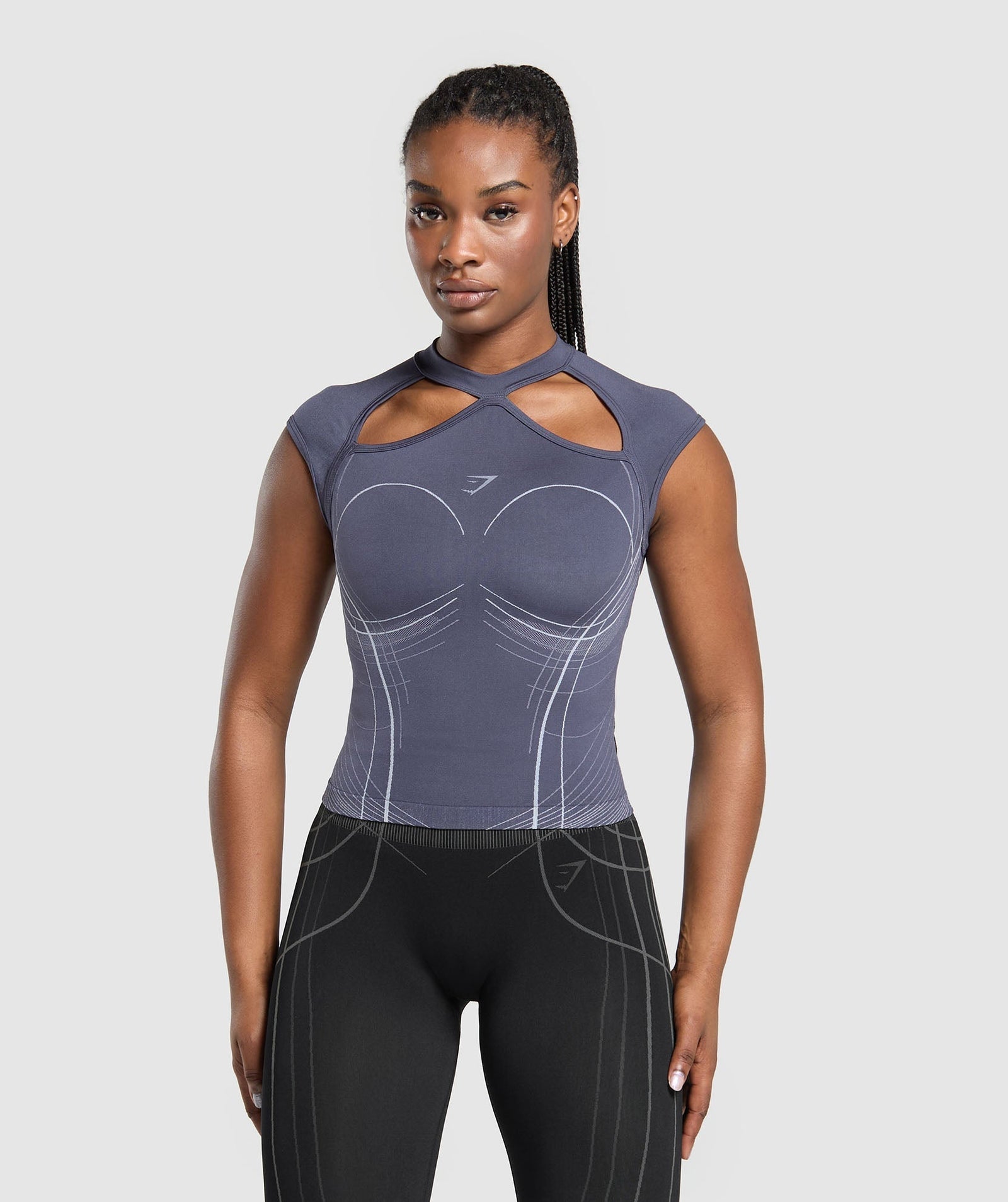 Women's Gymshark Apex Seamless Midi T-Shirt Weighted Purple