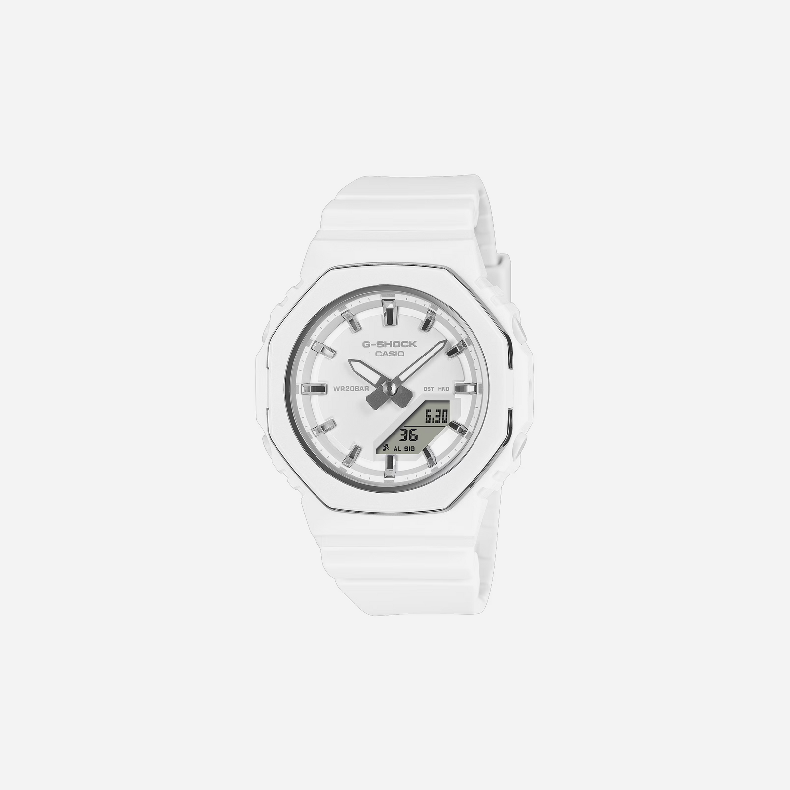 Casio G-Shock GMA-P2110-7A White Dial Bio-Based Resin Strap Watch WMNS