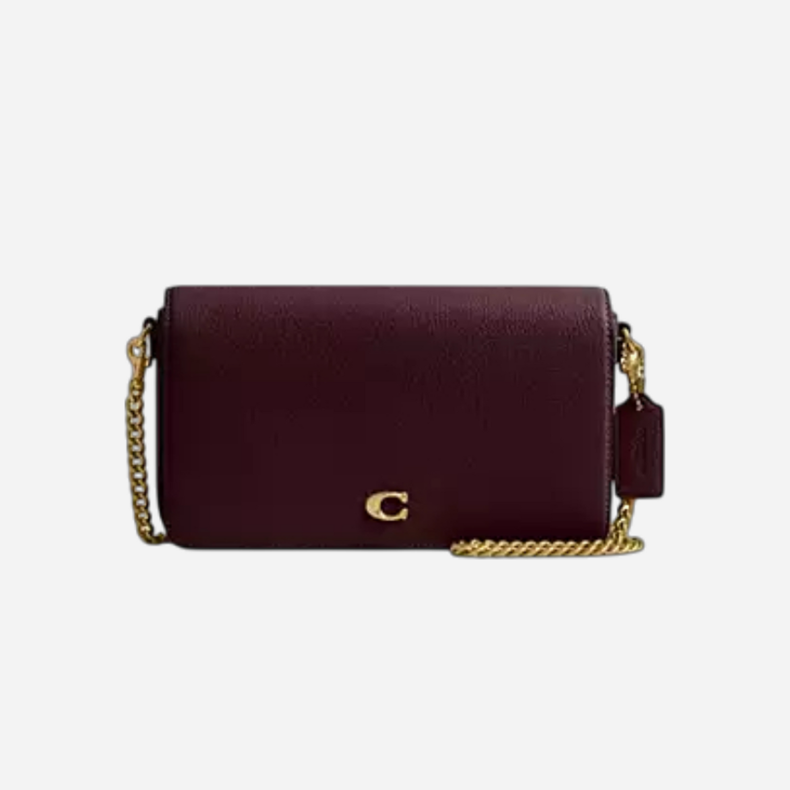 Coach Mila Crossbody Bag In Signature Canvas Brass Merlot
