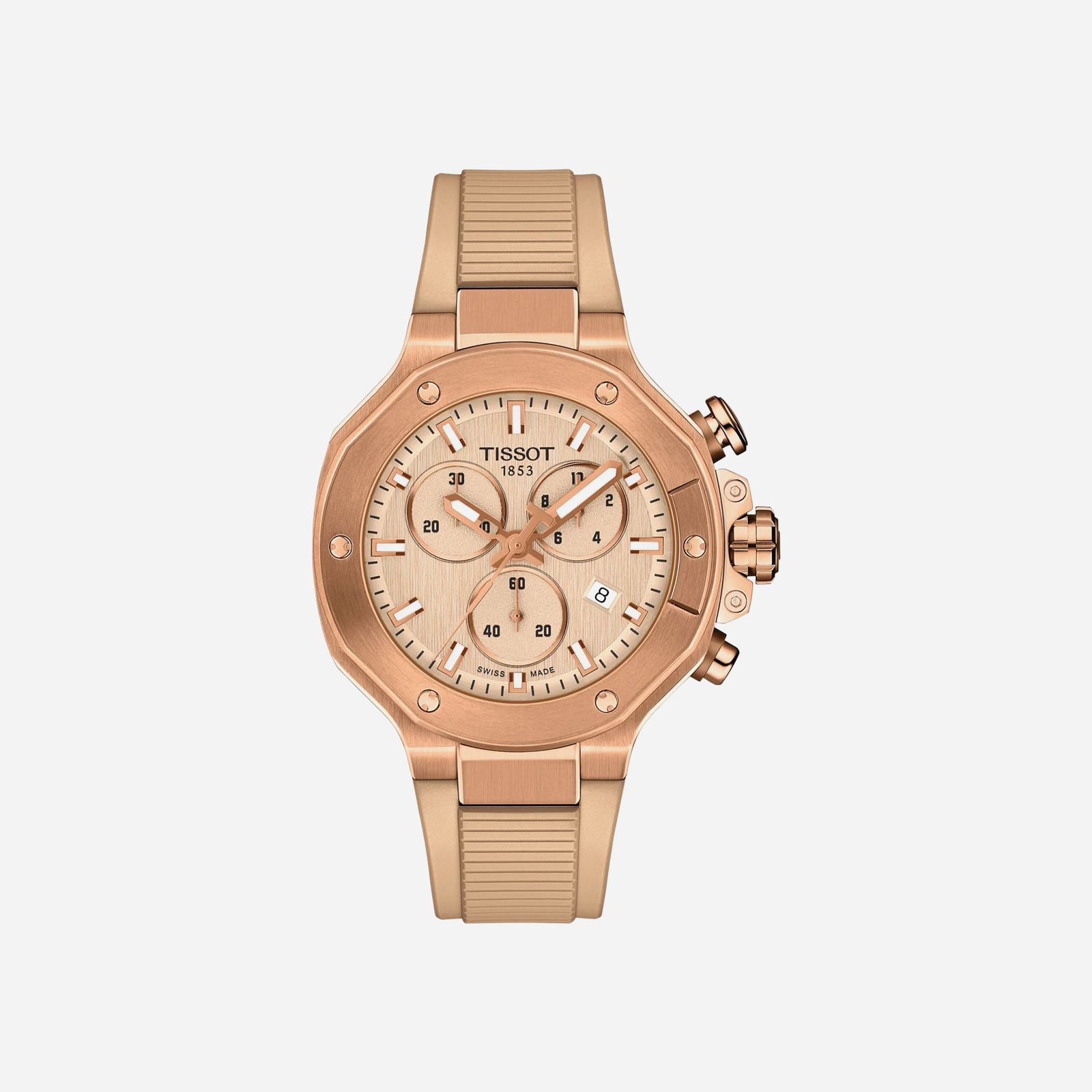 Tissot T-Race 38 mm Nude Dial Synthetic Strap Watch WMNS