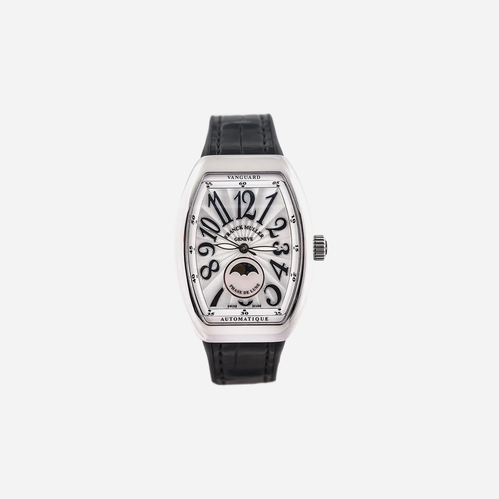 Franck Muller Vanguard Phase De Lune Grey Dial Leather Strap Watch WMNS - AC NR V 32 SC AT FO L
