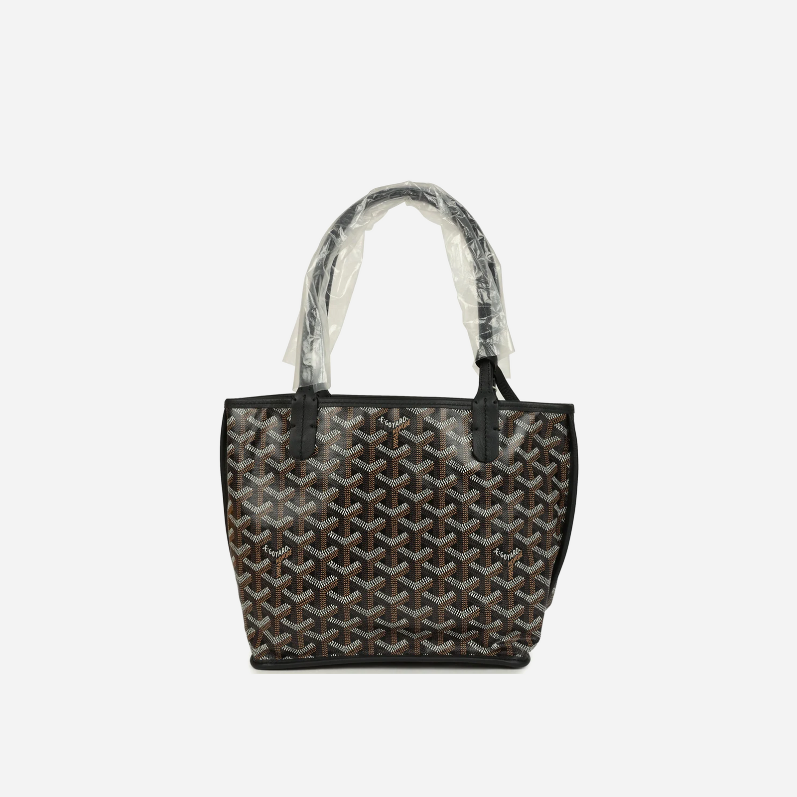 Goyard Goyardine Anjou Black Mini Bag Palladium Hardware