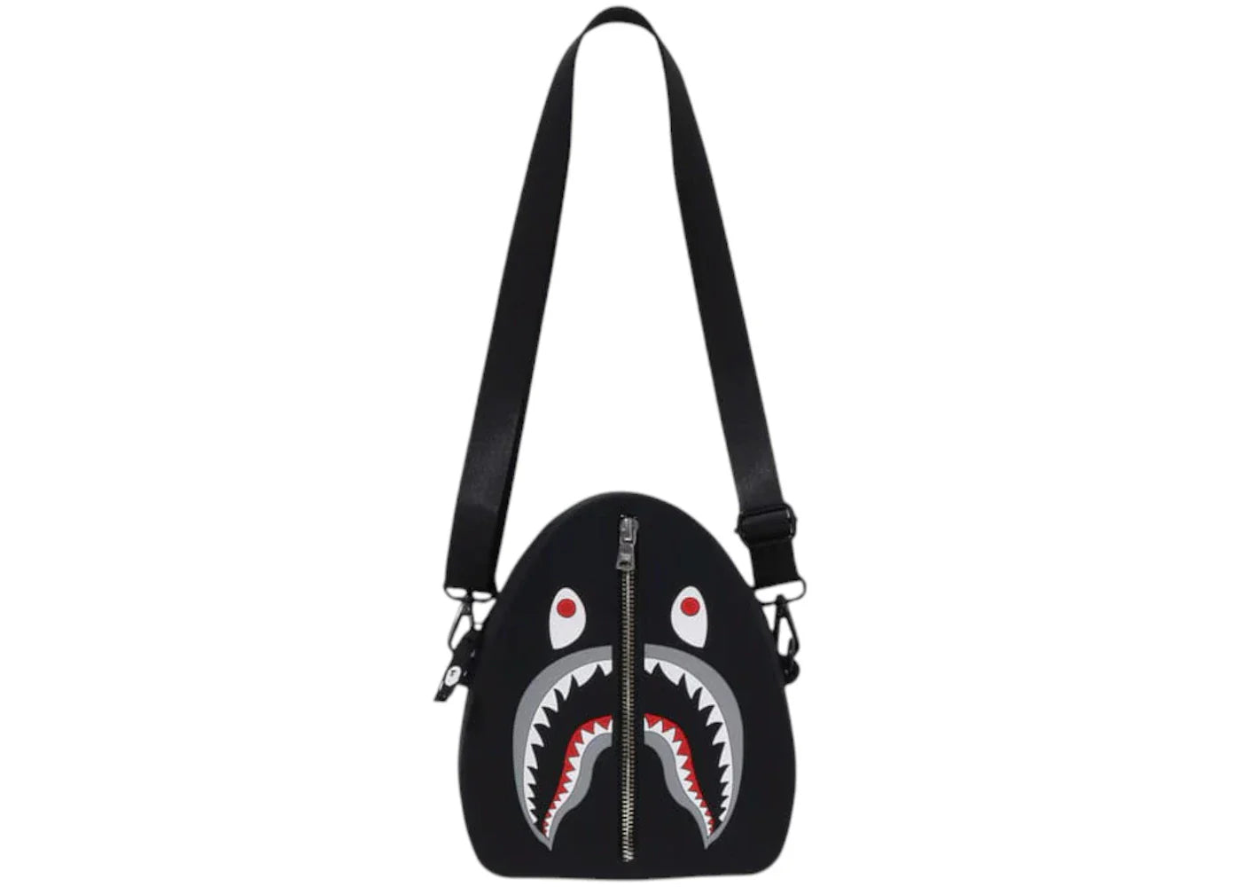 Bape Shark Silicon Shoulder Bag Black