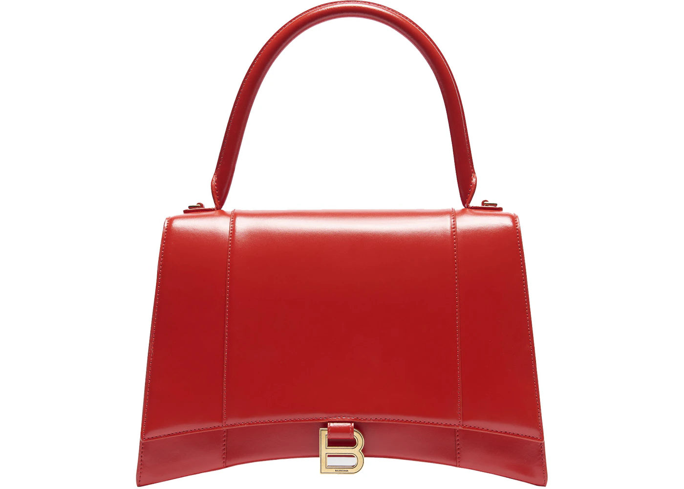 Balenciaga Hourglass Top Handle Medium Red