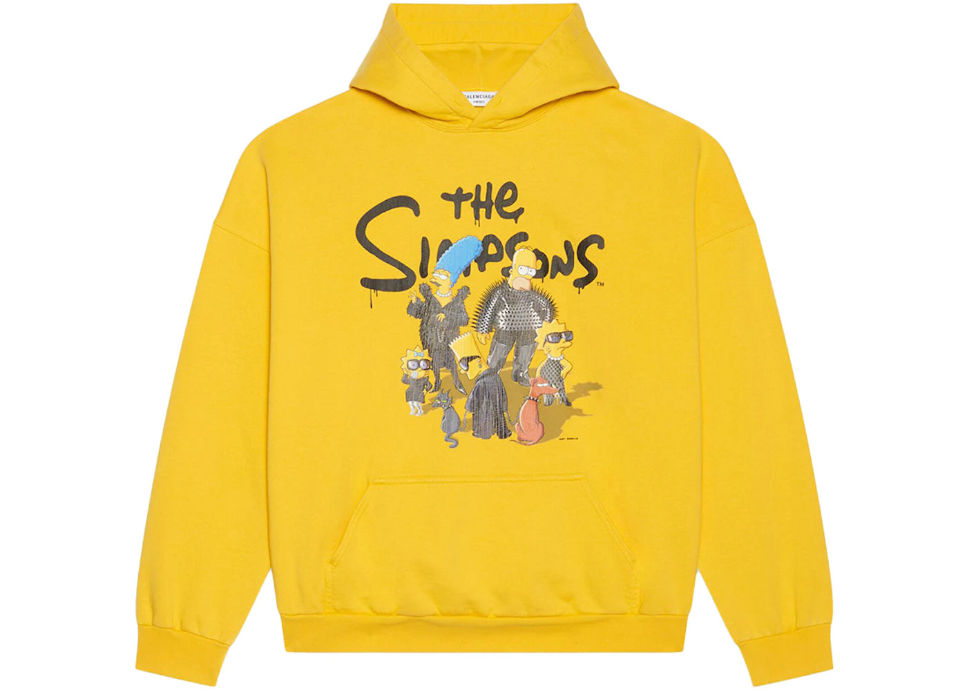 Balenciaga x The Simpsons Womens Wide Fit Hoodie Yellow