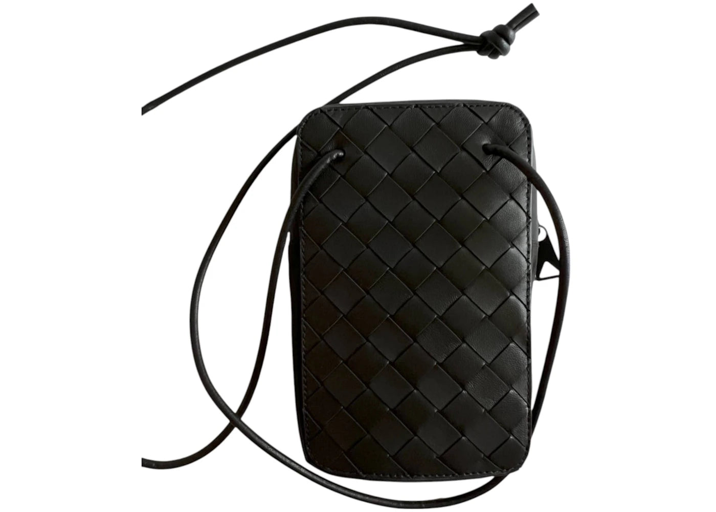 Bottega Veneta Intrecciato Shoulder Bag Black
