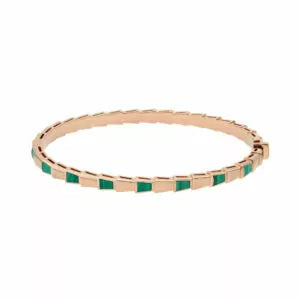 Bvlgari Serpenti Viper 356521 BR858709 18k Malachite Inserts Bracelet