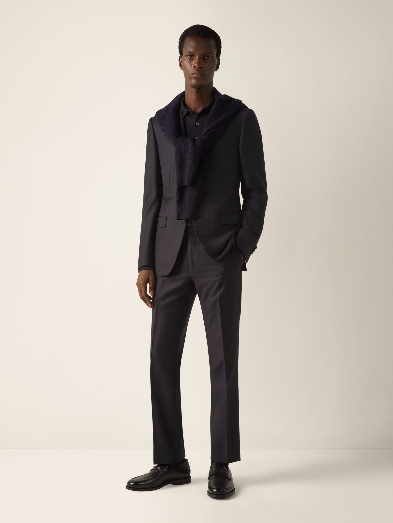 Zegna Navy Blue Trofeo Wool Suit