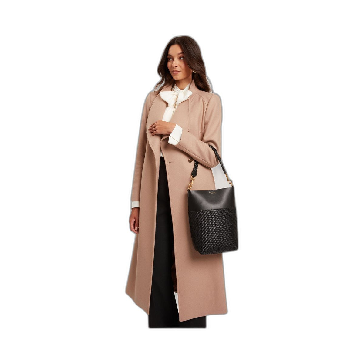 Ted Baker Wyynie Woven Texture Leather Tall Bucket Bag