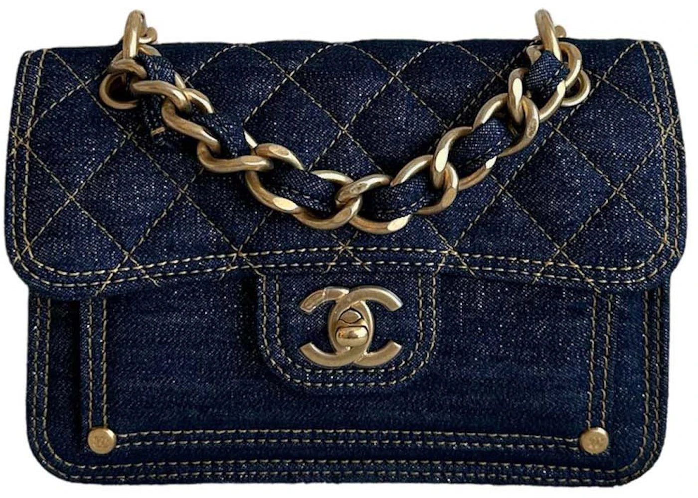 Chanel Small Denim Messenger Blue (AS4051)