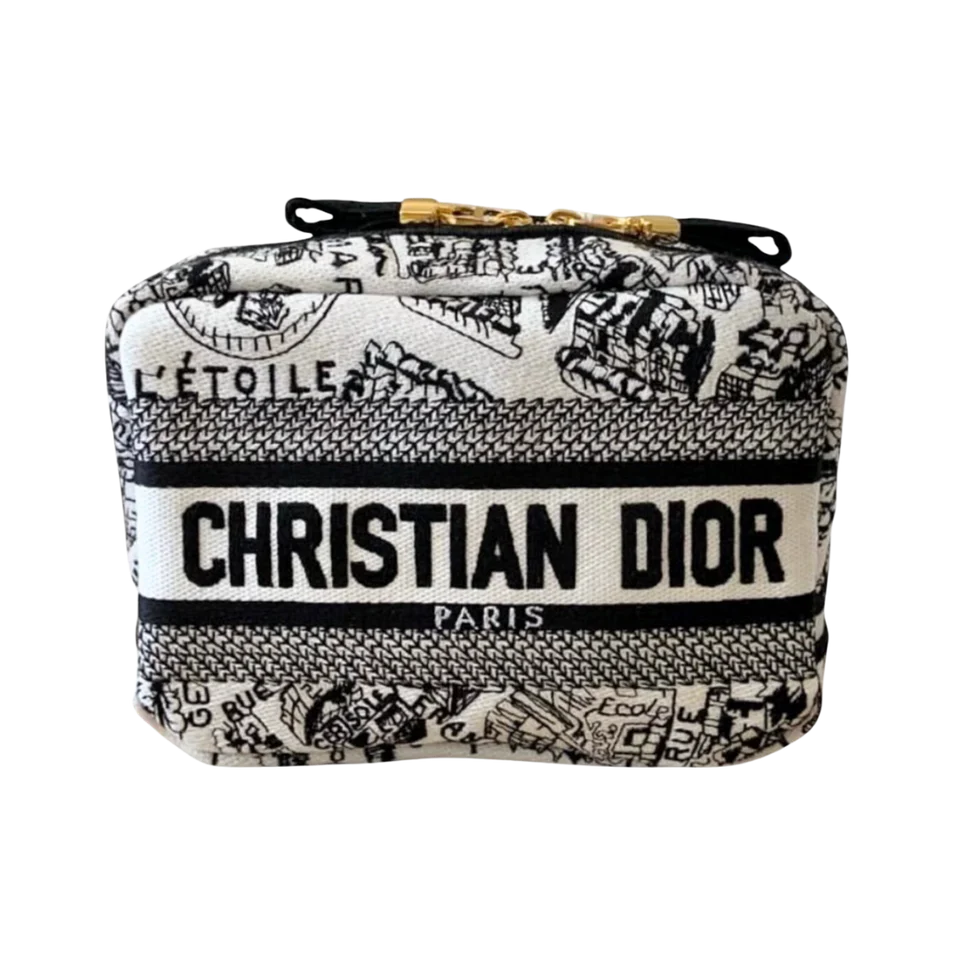 Christian Dior Plan de Paris Embroidered Pouch