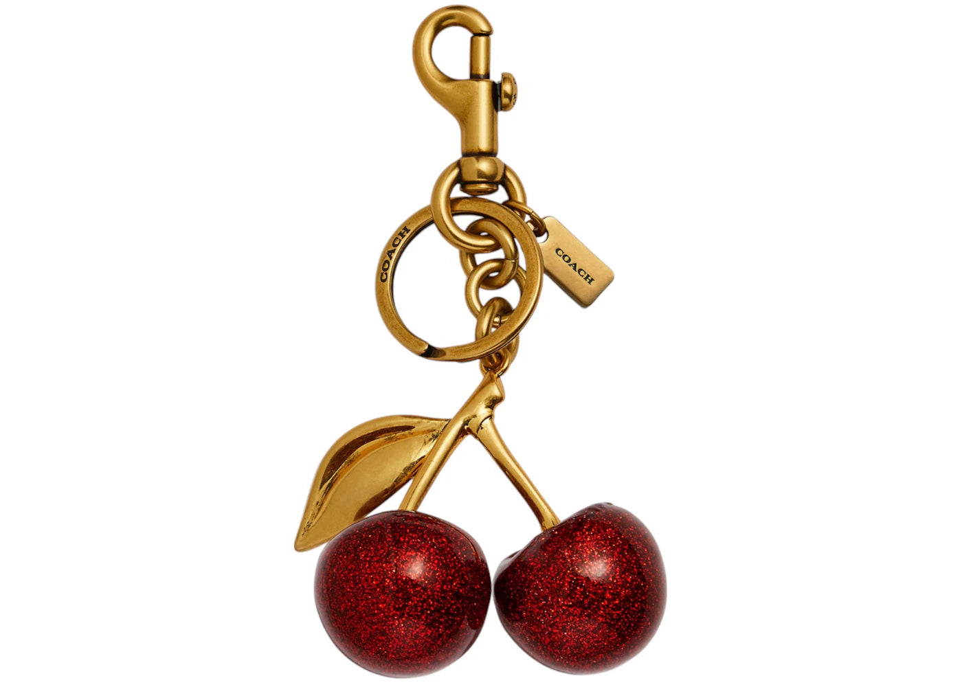 Coach Cherry Bag Charm Resin/Brass/Red Apple