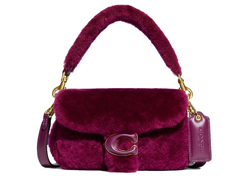 Coach Pillow Tabby 18 Shoulder Bag Shearling Fuchsia