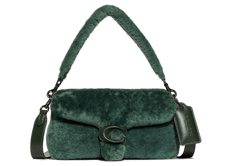 Coach Pillow Tabby 26 Shoulder Bag Shearling Green