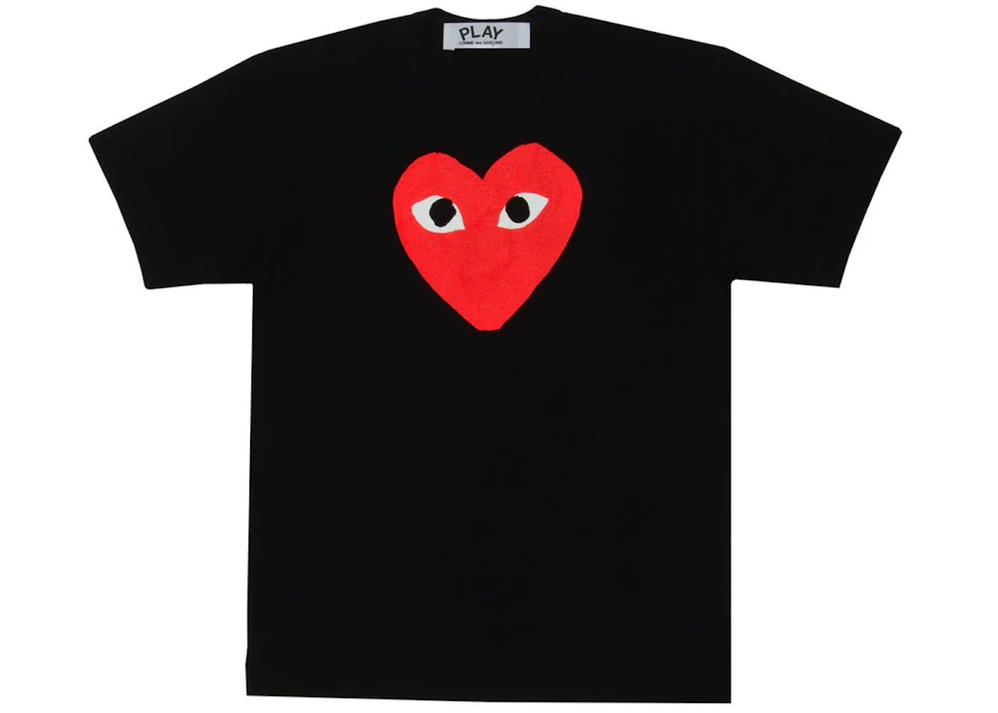 Comme Des Garcons Play Women'S Red Heart T-Shirt Black
