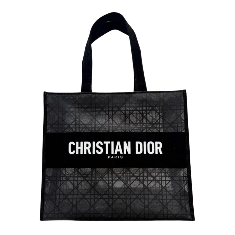 Dior Christian Dior Mesh Tote Bag - Black