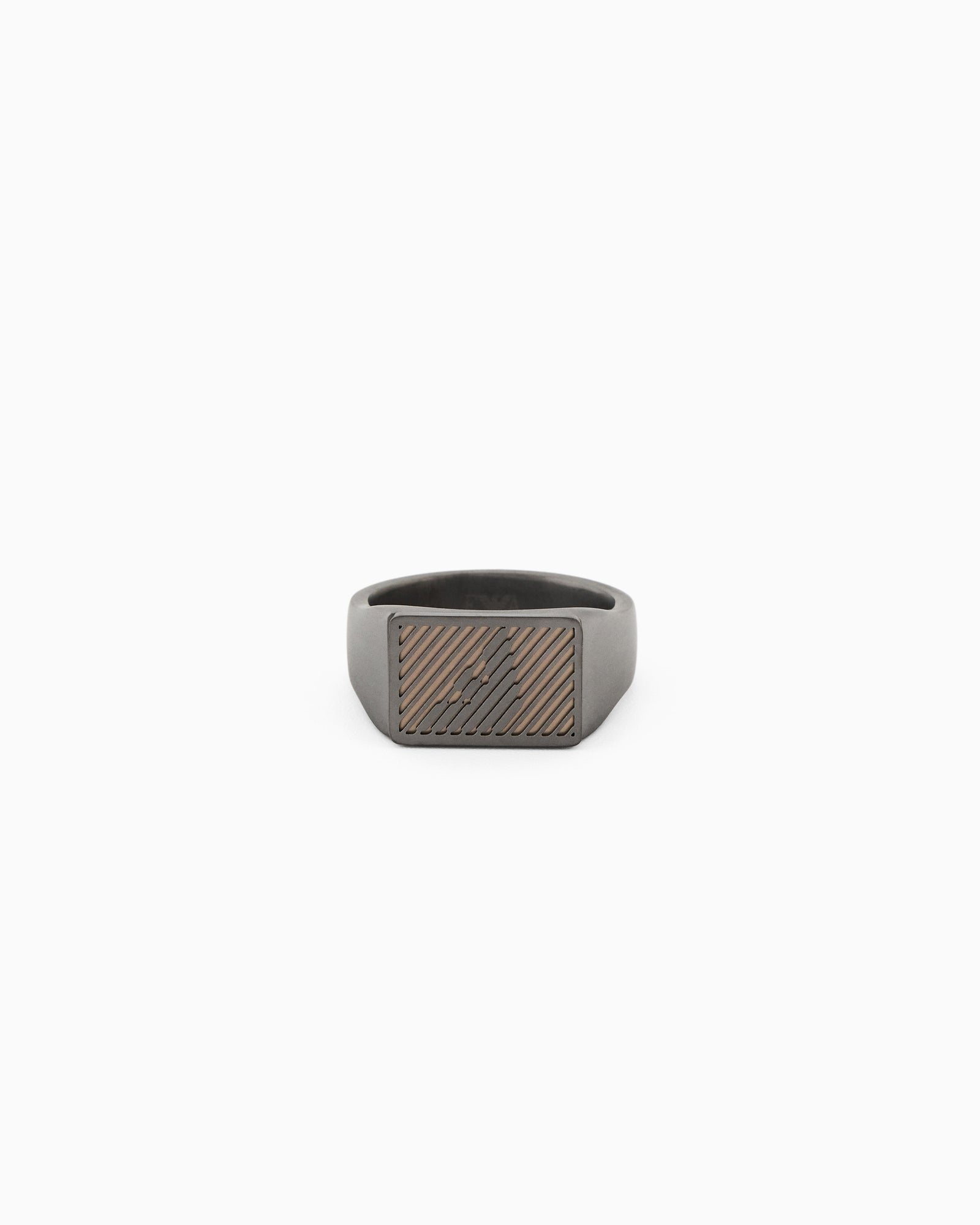 Emporio Armani  Two-Tone Stainless Steel Signet Ring