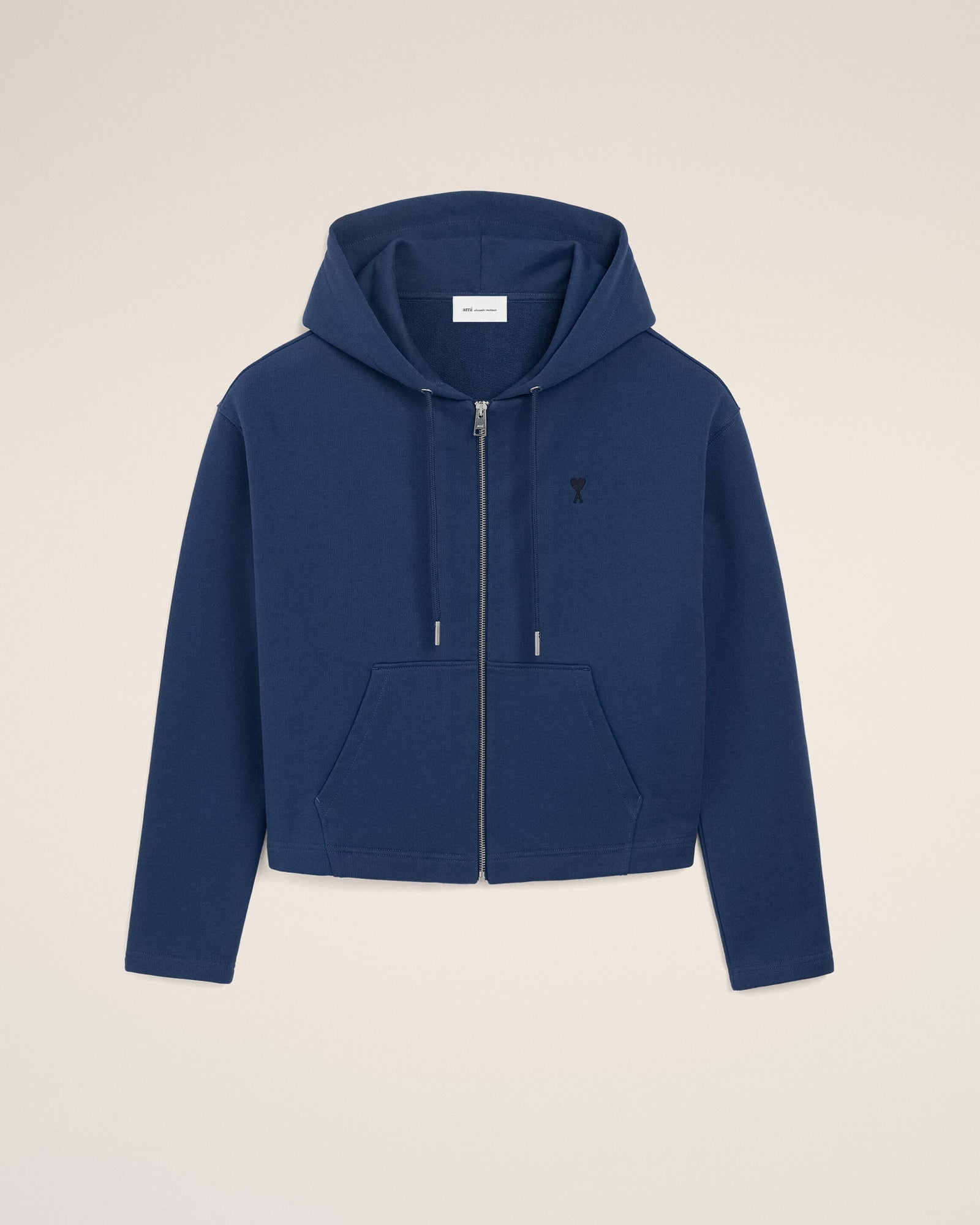 Blue Cotton Ami De Coeur Zipped Hoodie Women's