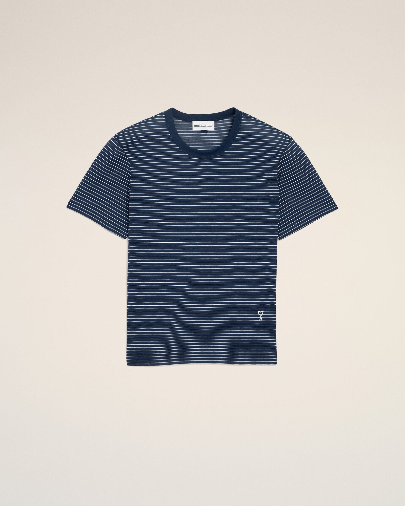Blue Striped Cotton Ami De Coeur T-Shirt Women's