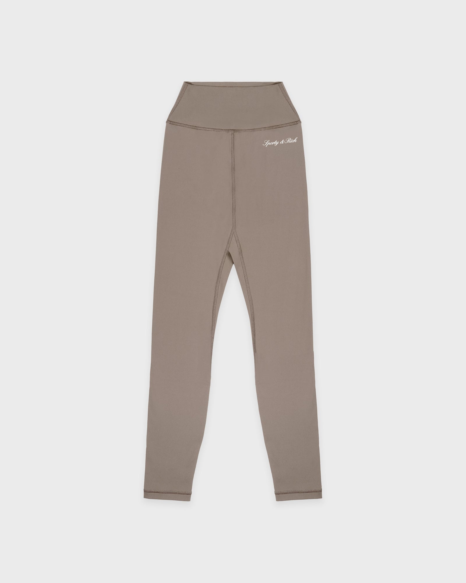 Signature Logo Legging - Hazelnut/White