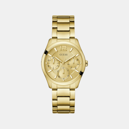 Guess Zoe Women Quartz Champagne Dial Multi-Function Stainless Steel Watch Gw0760L2