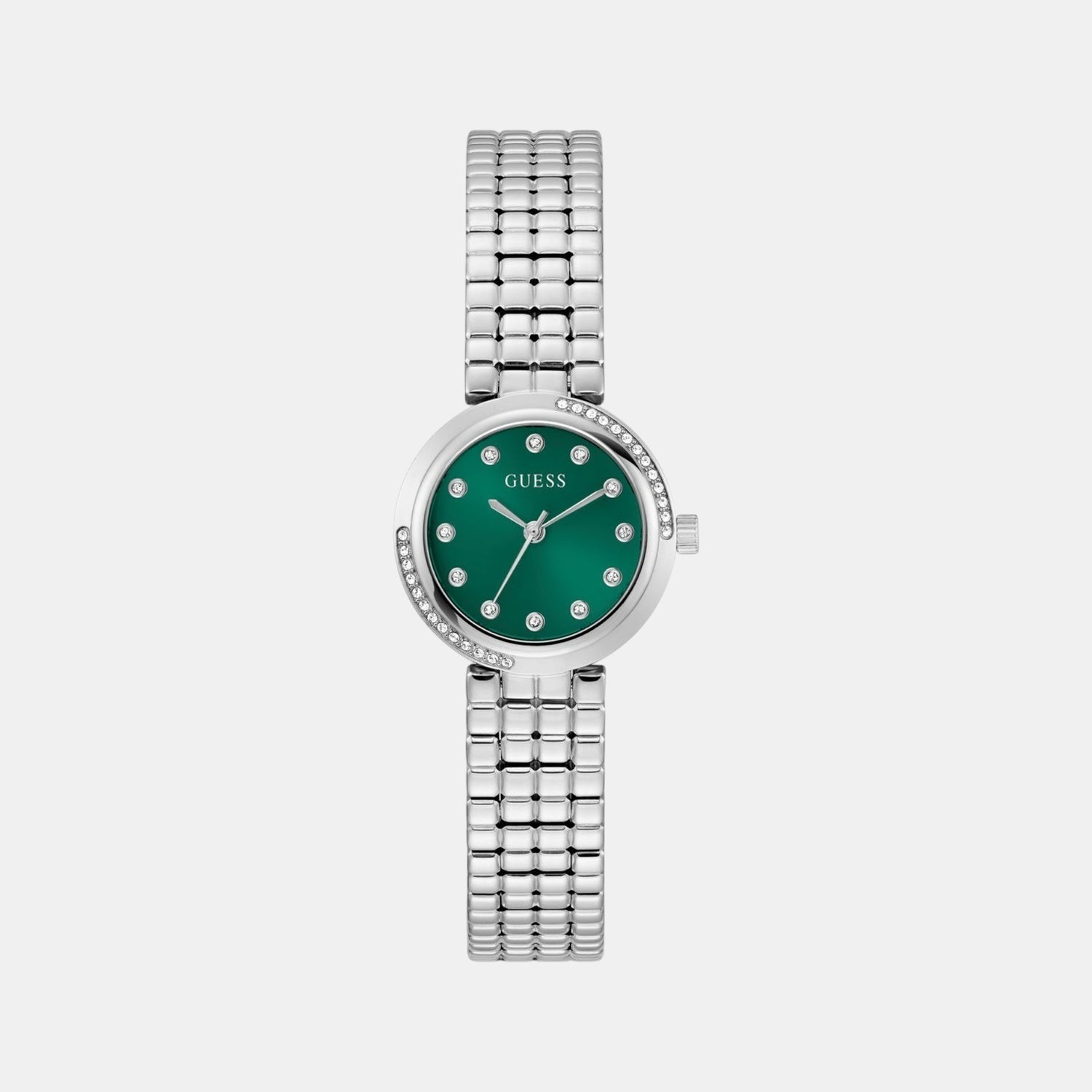 Guess Gb Clara Women Quartz Green Dial Analog Stainless Steel Gw0930L1