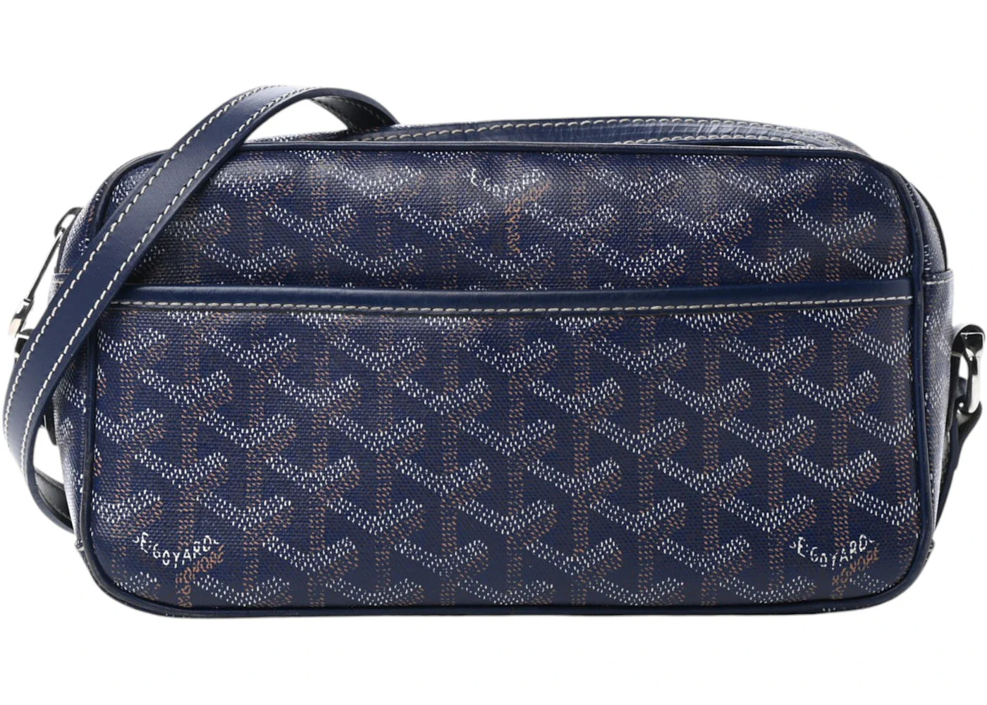 Goyard Cap Vert Crossbody Goyardine Navy Blue