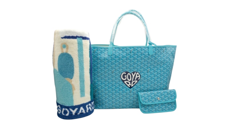 Goyard Saint Louis GM Bag and Balise Towel Turquoise