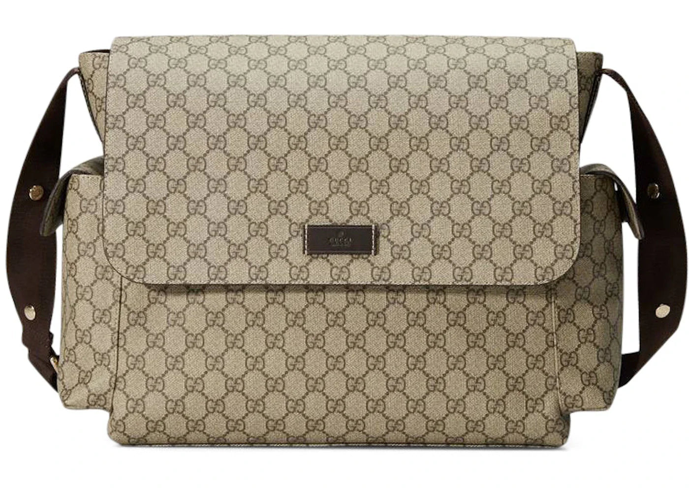 Gucci Diaper Bag Crossbody Gg Supreme Brown