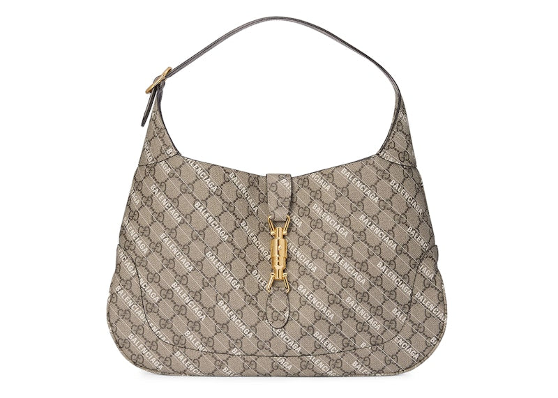 Gucci x Balenciaga The Hacker Project Medium Jackie 1961 Gg Supreme Beige/Ebony/White
