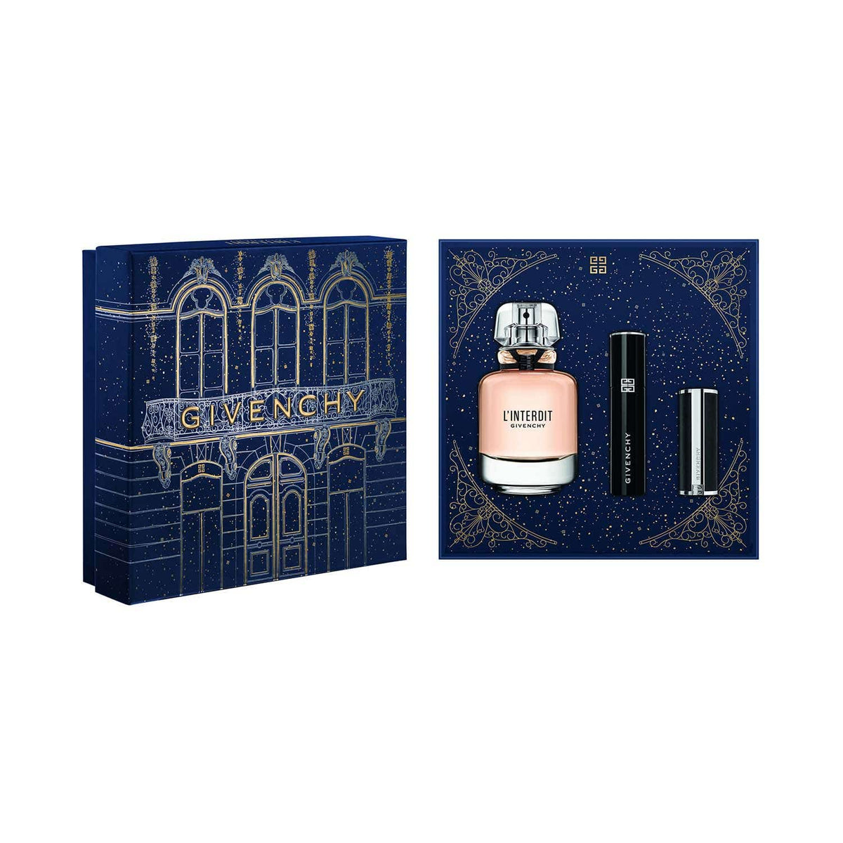 Givenchy L'Interdit Edp+Mini L'Interdit Mascara+Le Rouge Intense Silk 333 Set (3 pcs) - Givenchy