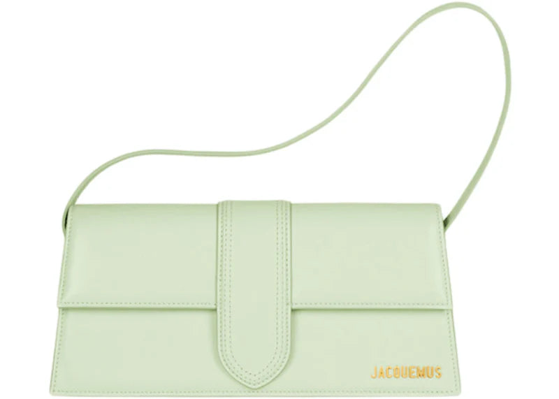 Jacquemus Le Bambino Long Flap Shoulder Bag Light Green