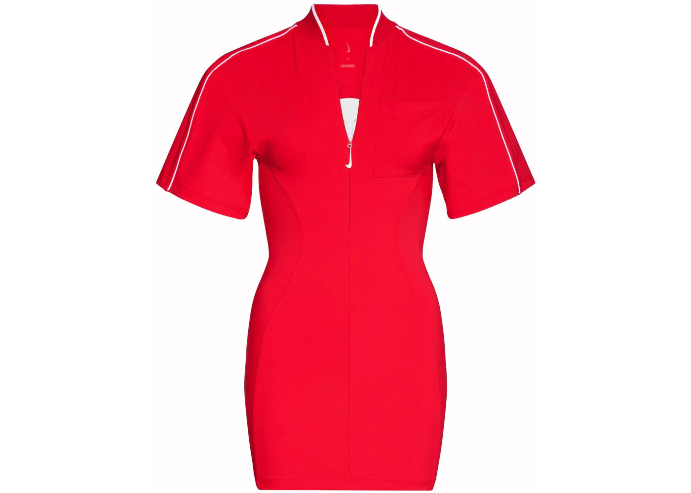 Jacquemus x Nike Shorts-Sleeved T-Shirt Dress (Asia Sizing) Dark Red