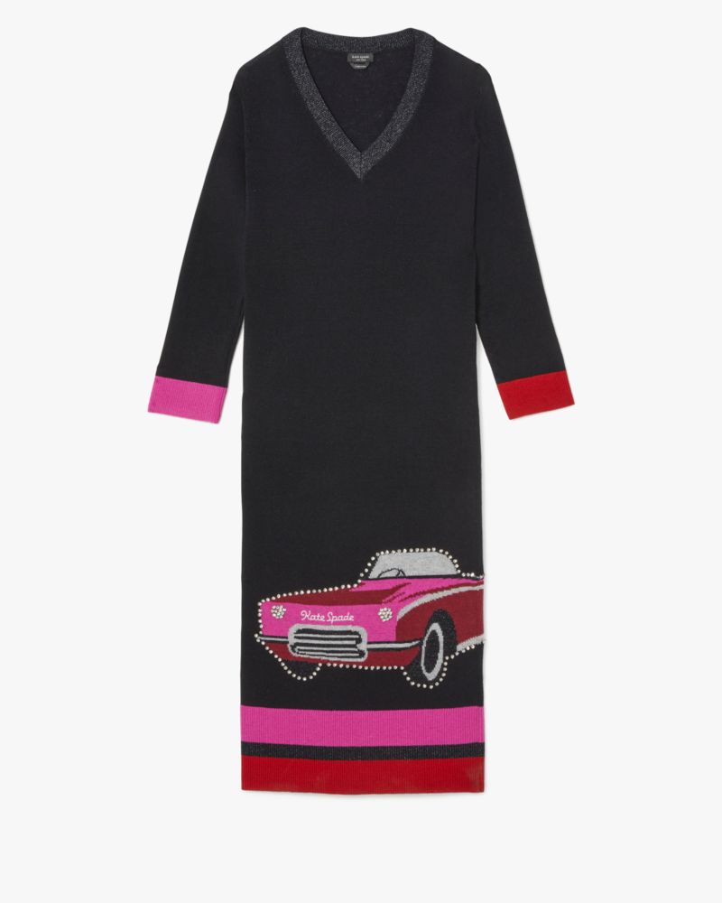 Embellished Car Sweater Dress
