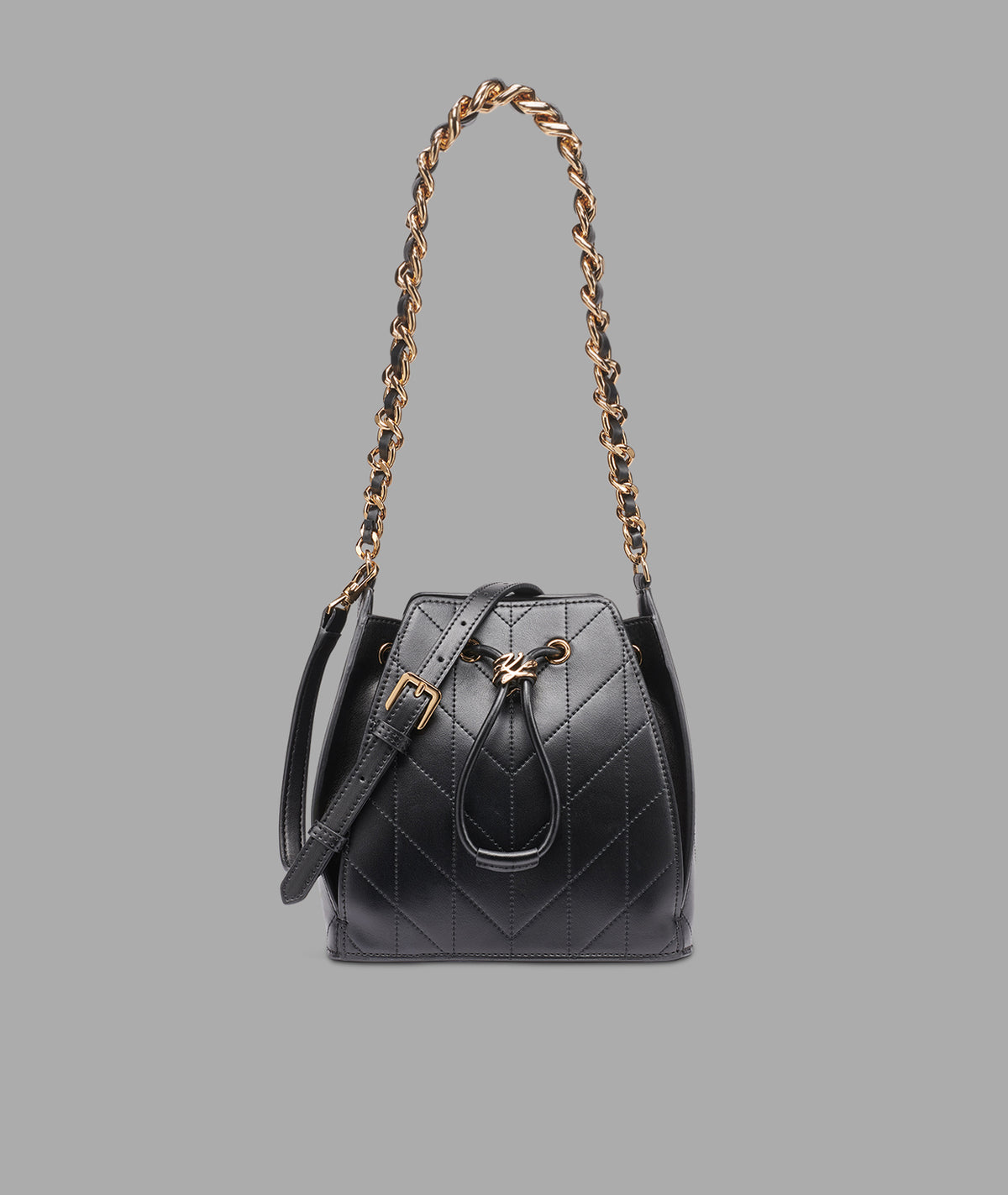 KarlLagerfeld Fantina crossbody bucket bag black / gold