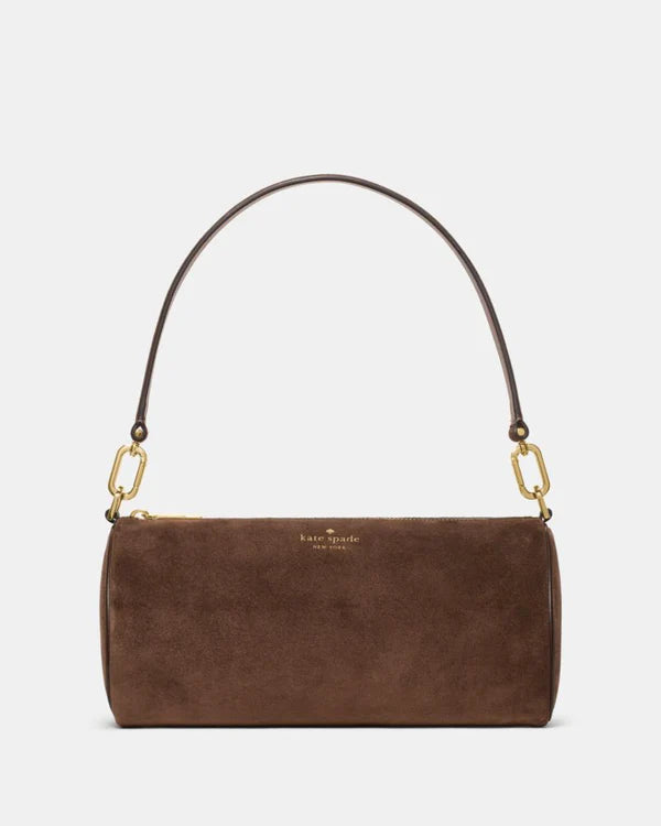 Kate Spade Roulette Suede Medium Shoulder Bag Hot Fudge