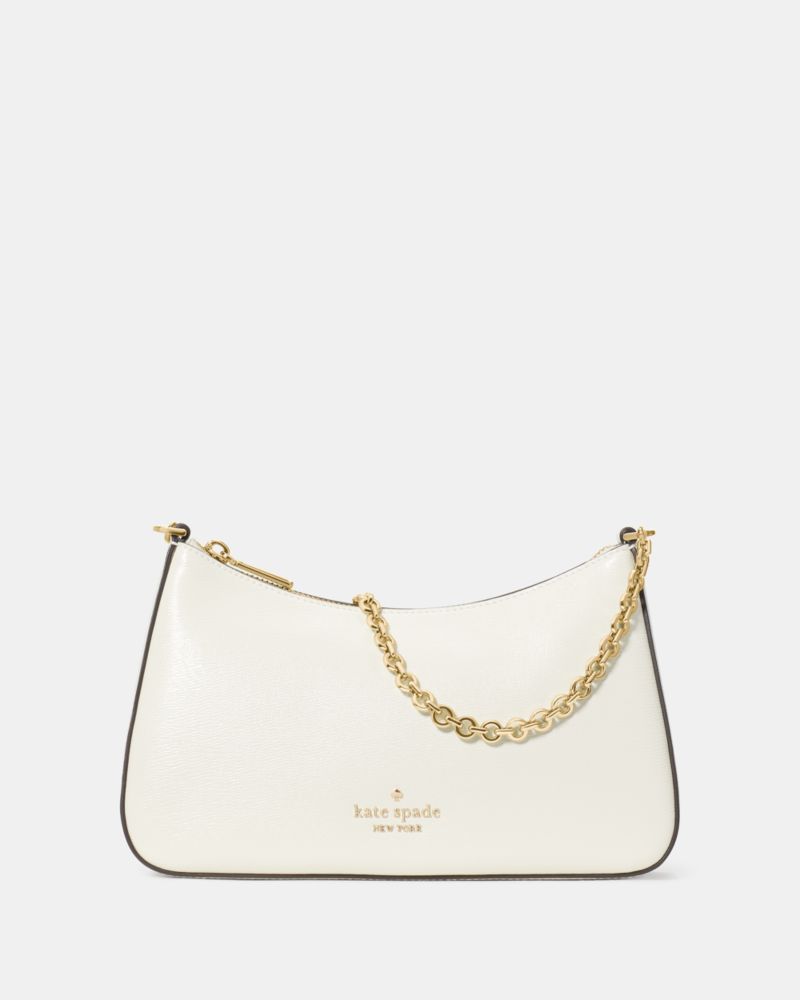 KateSpade Margot Textured Leather Shoulder Bag Meringue