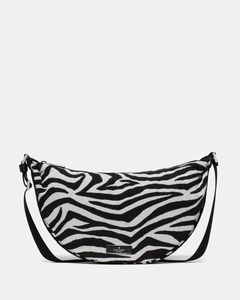 KateSpade Carter Zebra Sling Crossbody Bag Black Multi