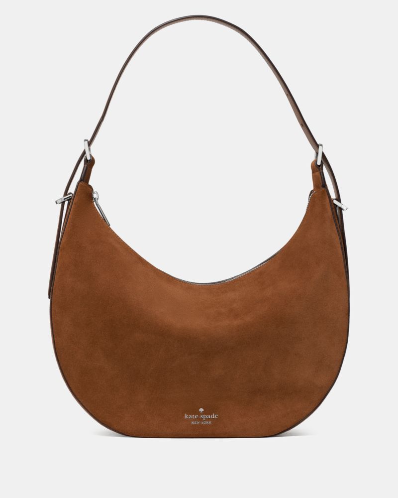 KateSpade Nova Suede Large Shoulder Bag Warm Gingerbread