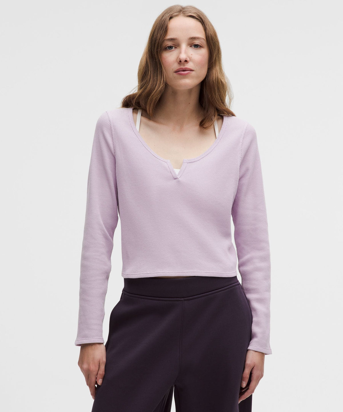 Lululemon Women's Cotton-Blend Henley Long-Sleeve Shirt