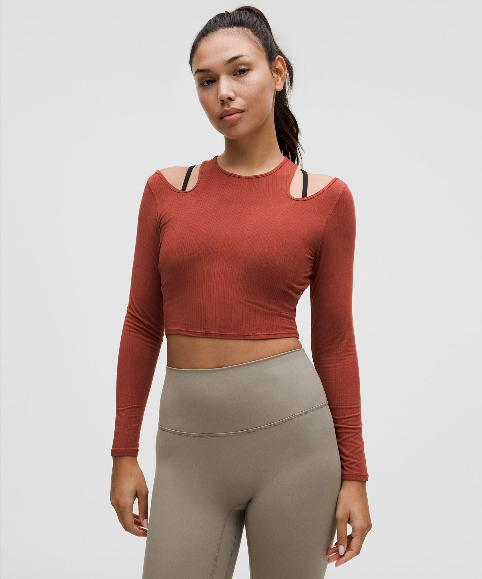 Lululemon Women's Shoulder Cut-Out Yoga Long-Sleeve Shirt