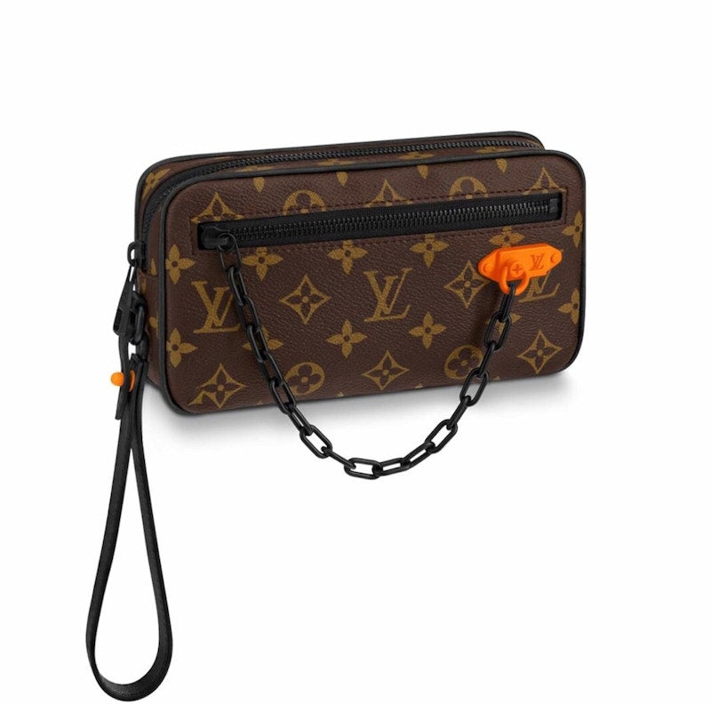 Louis Vuitton Pochette Volga Monogram Black Hardware Brown