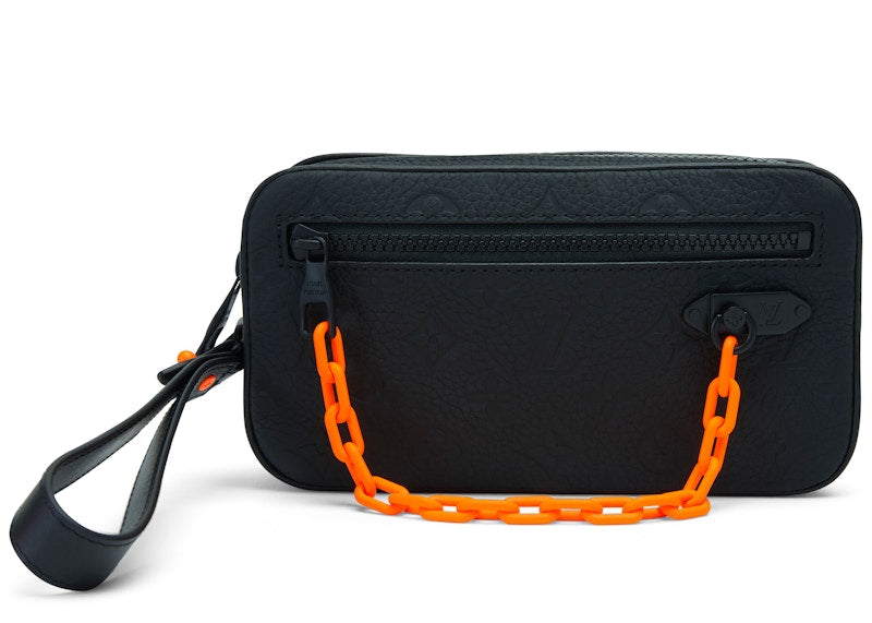 Louis Vuitton Pochette Volga Monogram Empreinte Orange Black