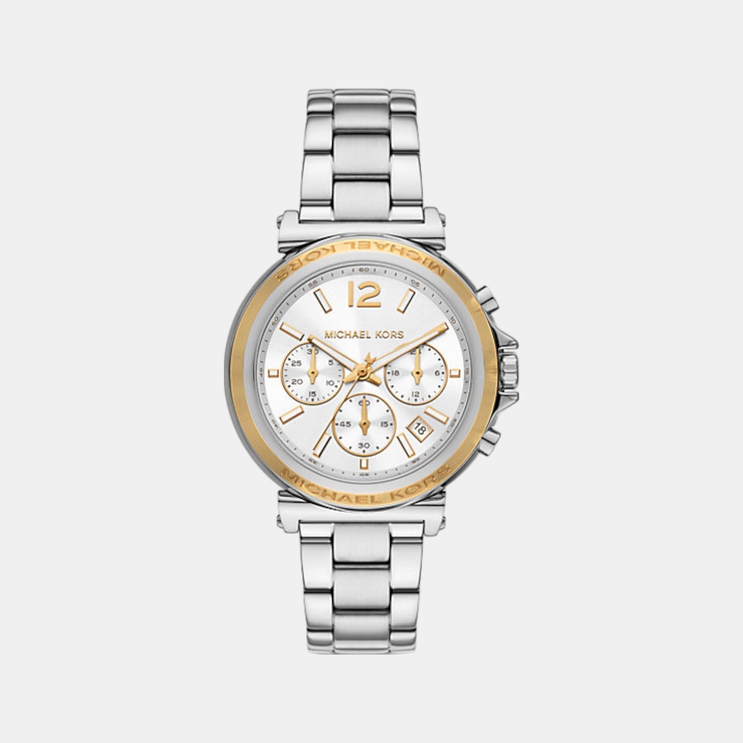 Michael Kors Maren Women Quartz White Dial Chronograph Stainless Steel Watch Mk7495