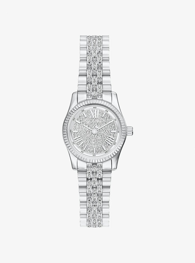 Michael Kors Petite Lexington Pav Silver-Tone Watch