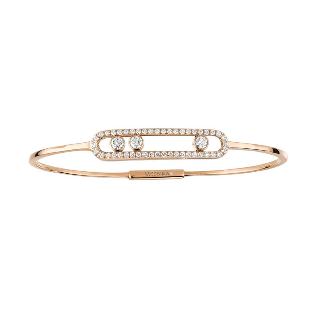 Messika Move Pave Thin 05032-PG Rose Gold Diamond Bracelet