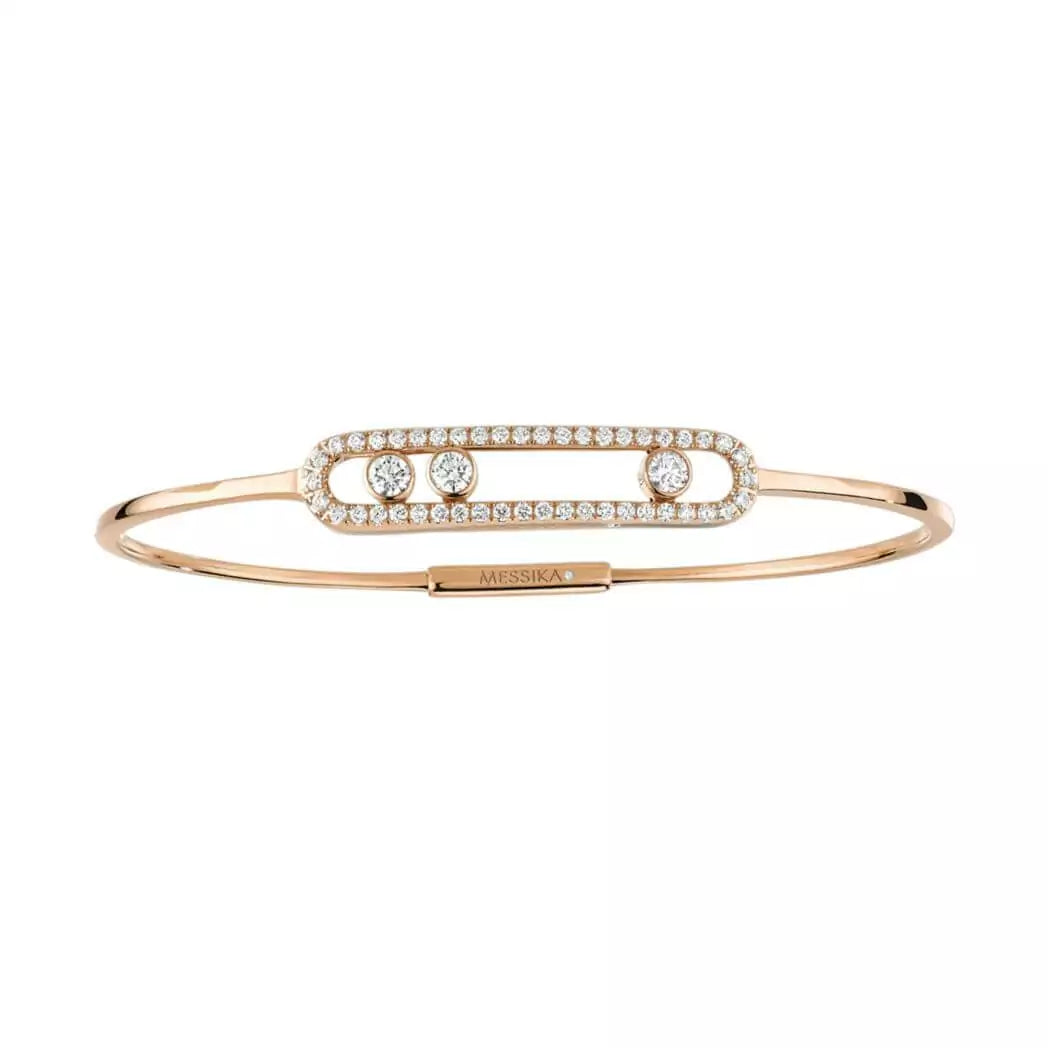Messika Move Pave Thin 05032-PG Rose Gold Diamond Bracelet